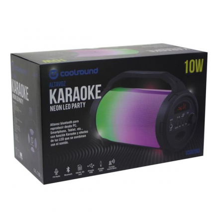 Altavoz Karaoke Bluetooth Neon Party 10W COOLSOUND